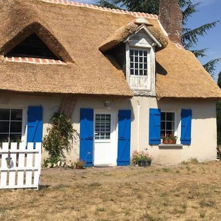 Chaumiere Avec Sa Toiture Recouverte De Chaume !!! Donnemain-Saint-Mames Exterior foto